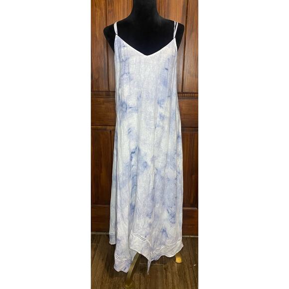 NWO Rachel Zoe Tie Dye BOHO Relax Maxi Dress Size L - Picture 1 of 6